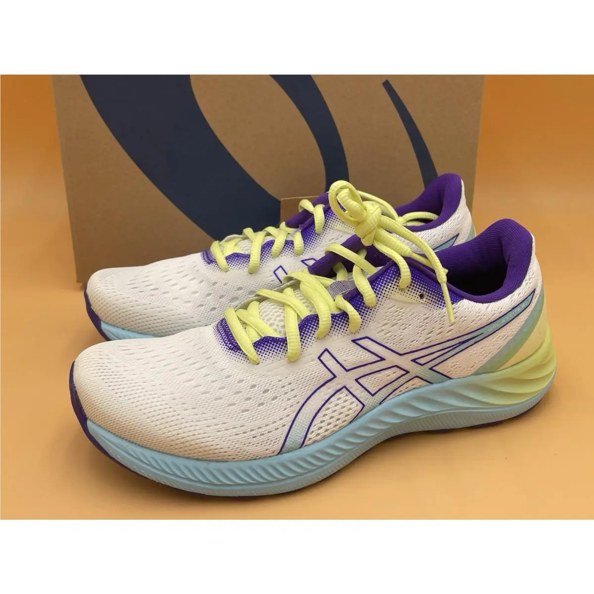 Size 9 Asics Women Gel- Excite 8 Running Shoes White Ocean Decay