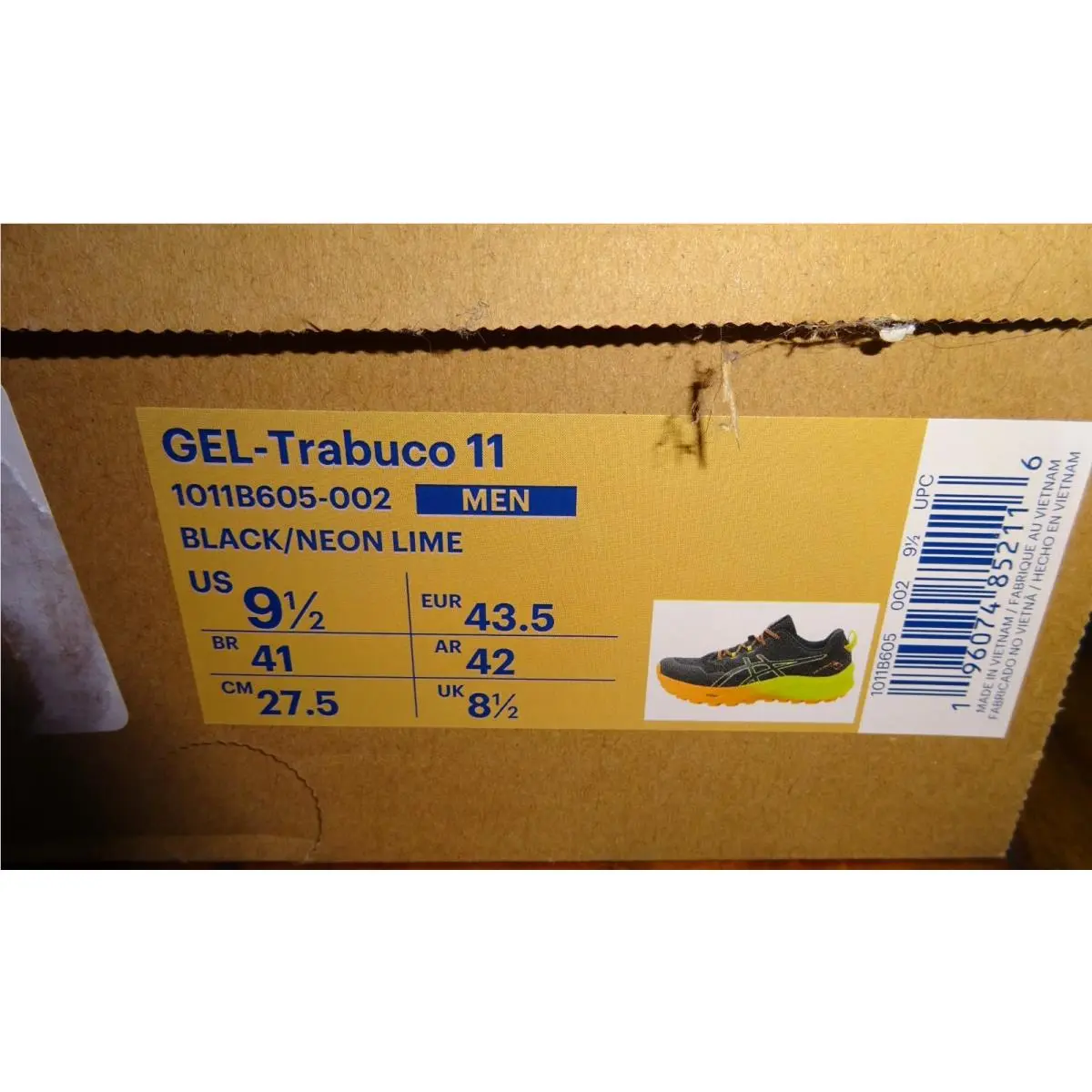 Asics shoes - 1011B605-002 - 1011B605 - Black/Neon Lime 0