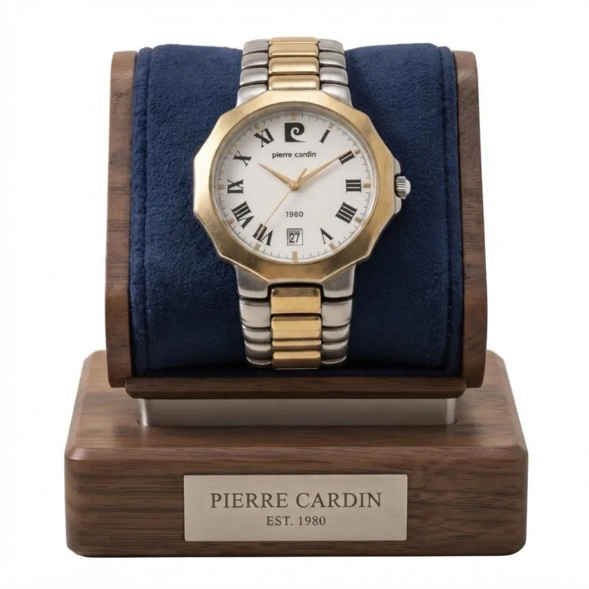 Quartz White Dial Stainless Steel Bracelet Man Watch W/o Stand by Pierre Cardin