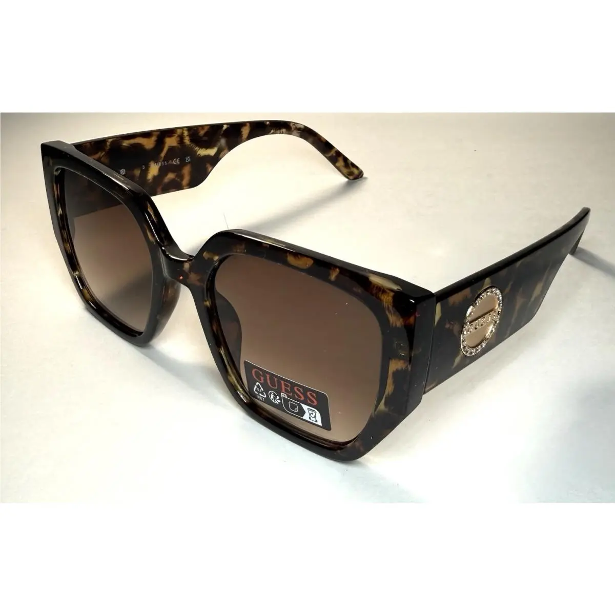 Guess Classic Brown Rhinestone Logo GO00049 Sunglasses + Case