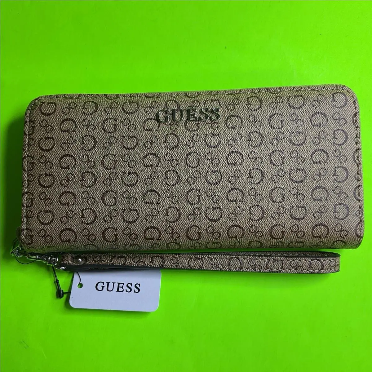 Guess Los Angeles Women’s Wallet Brown Walnut W/silver