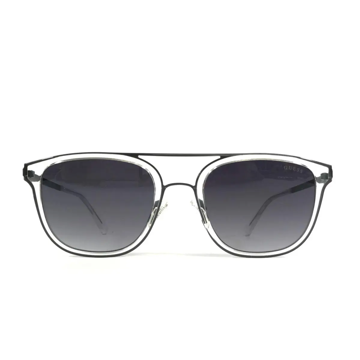 Guess Sunglasses GU6981 01B Shiny Black Transparent Gray w/ Gradient Gray Lenses
