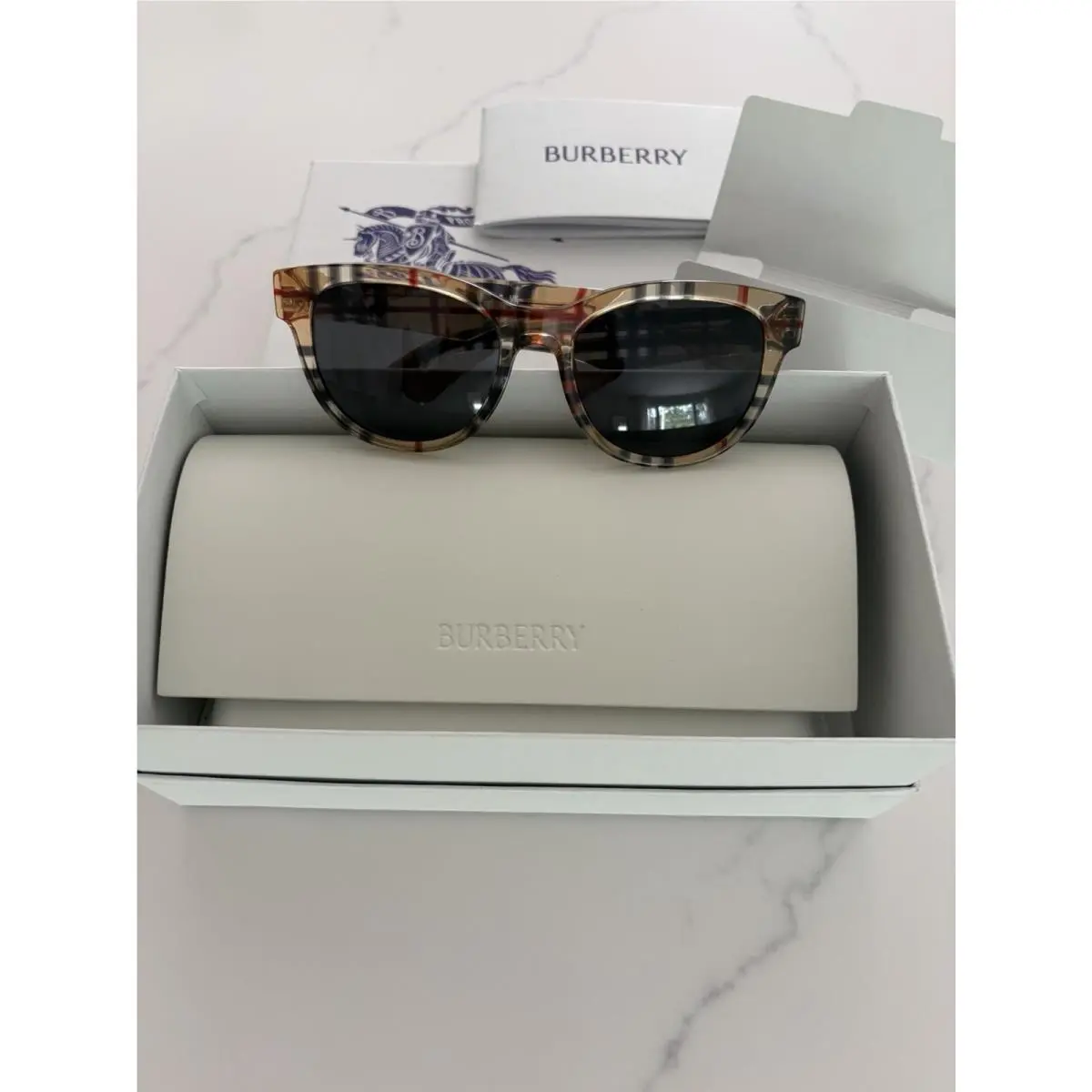 Burberry BE4432U Vintage Check Sunglasses Color 412287