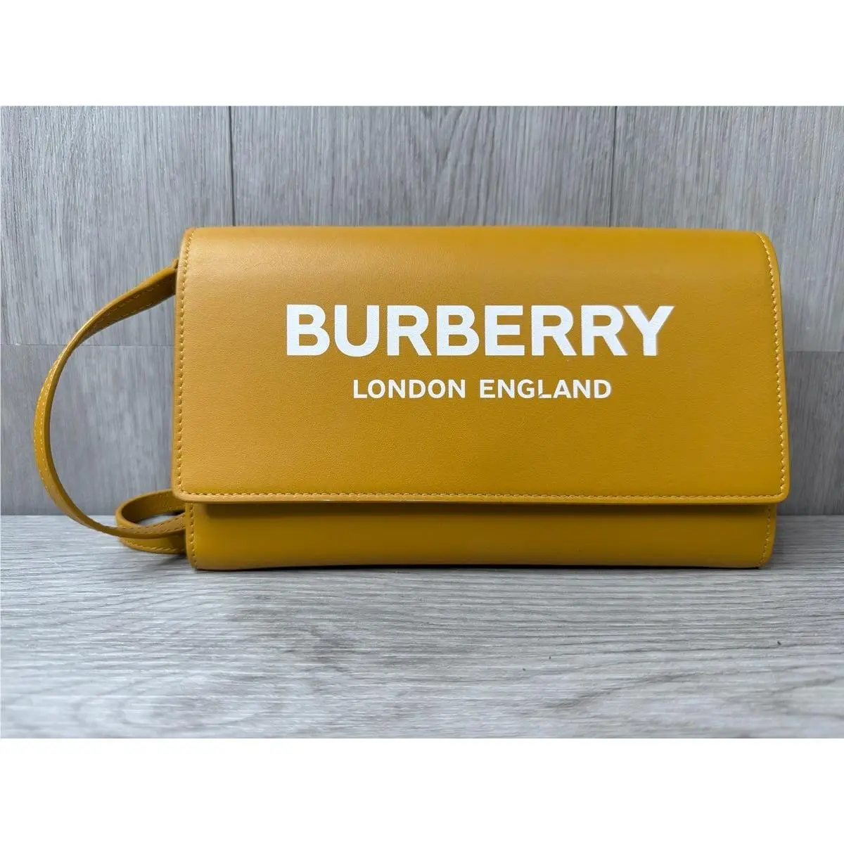 Burberry Hazelmere Printed Leather Crossbody Bag Light Copper Orange A1D032413