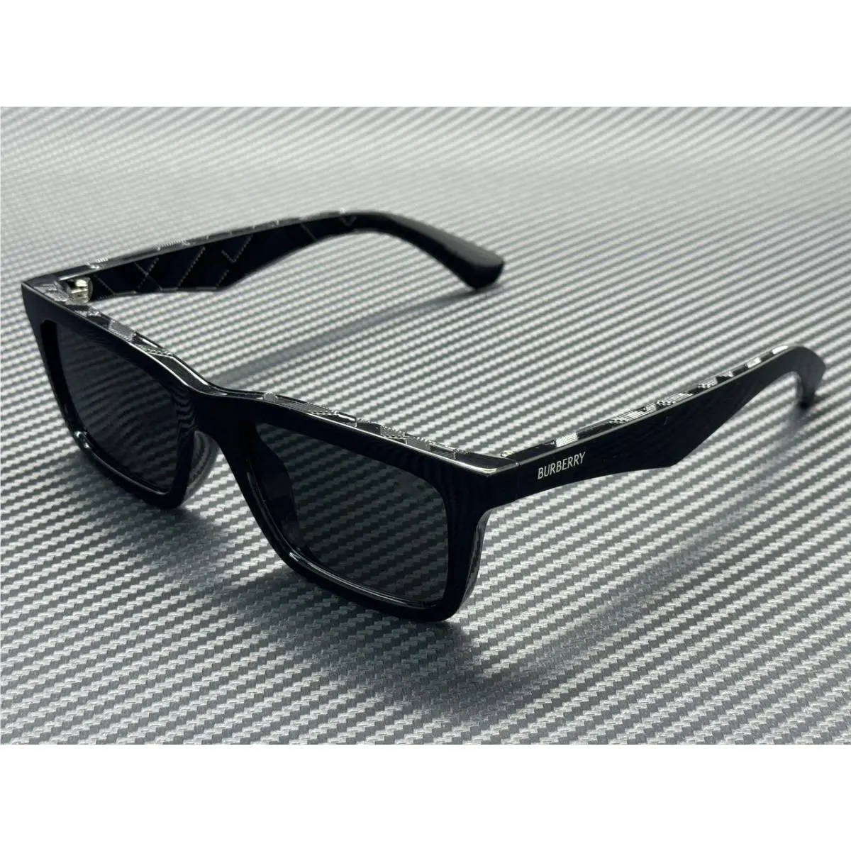Burberry BE4475U 300187 Black Dark Grey Men`s 53 mm Sunglasses