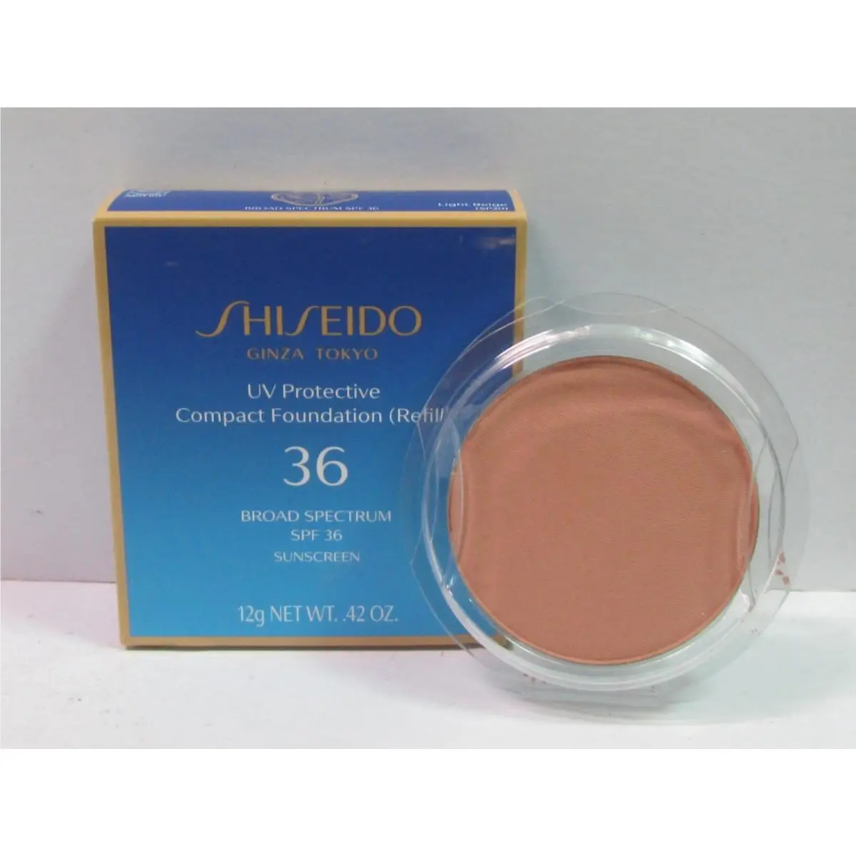Shiseido UV Protective Compact Foundation Refill Spf 36 Color Light Beige .42 oz