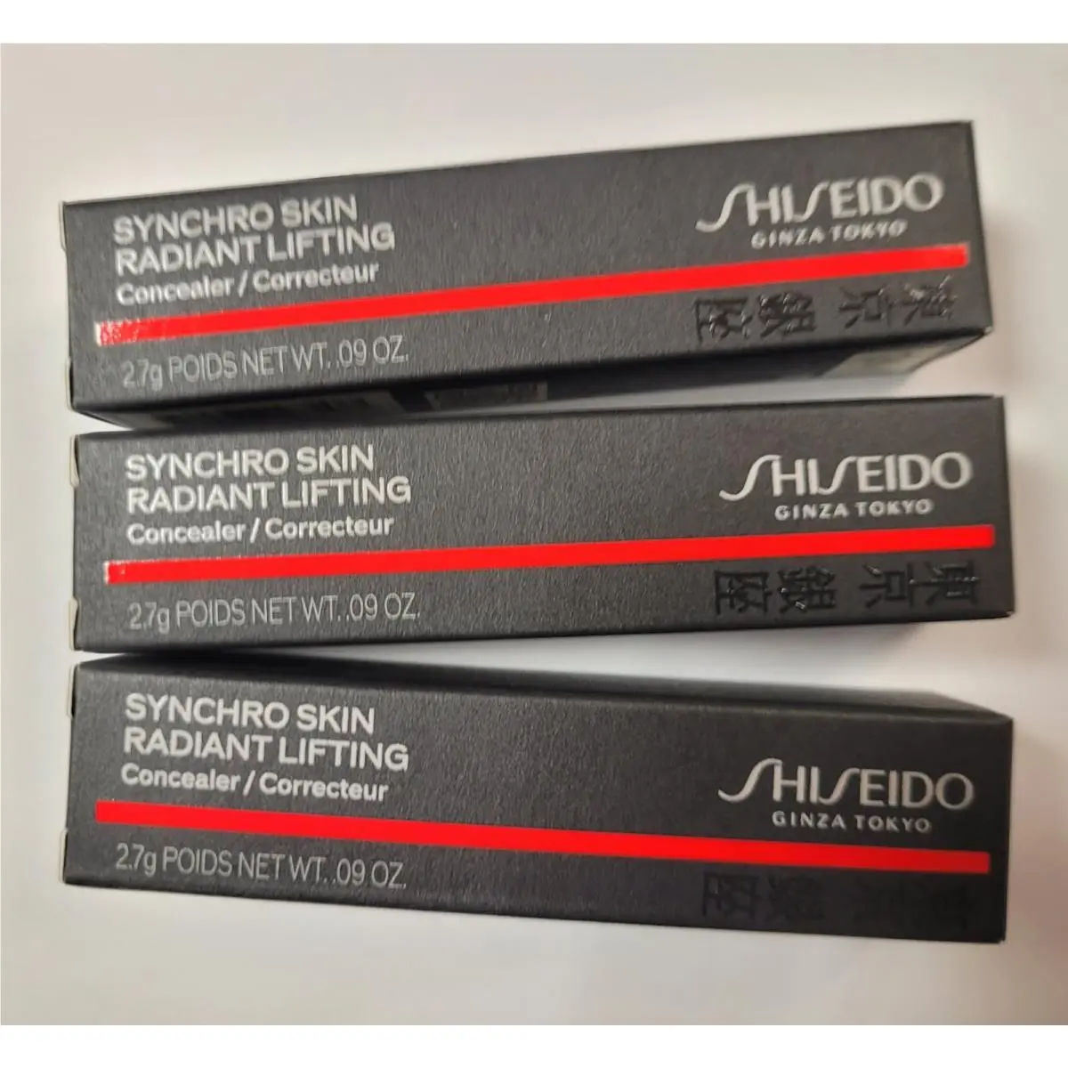 Shiseido Synchro Skin Radiant Lifting Concealer 302 Medium .09oz/2.7gm -lot of 3