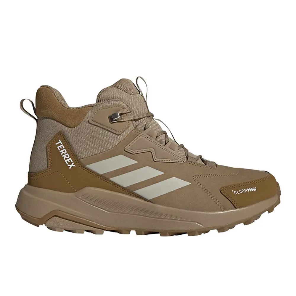 Adidas Terrex Anylander Leather Mid Climaproof Hiking Mens Brown Sneakers Athle