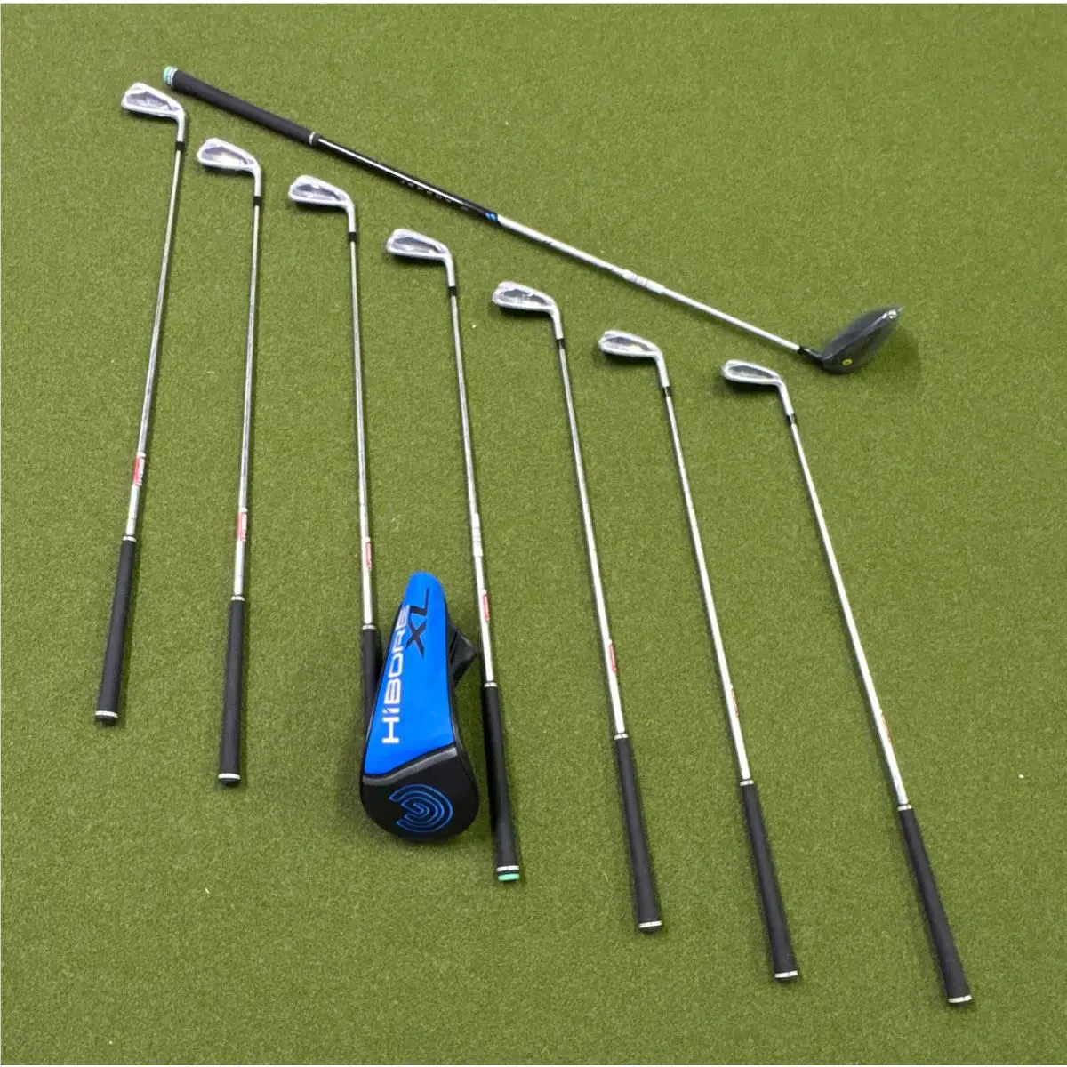 Cleveland Mainframe XL 8pc Iron Set + Driver Steel Shafts Silver/black/blue
