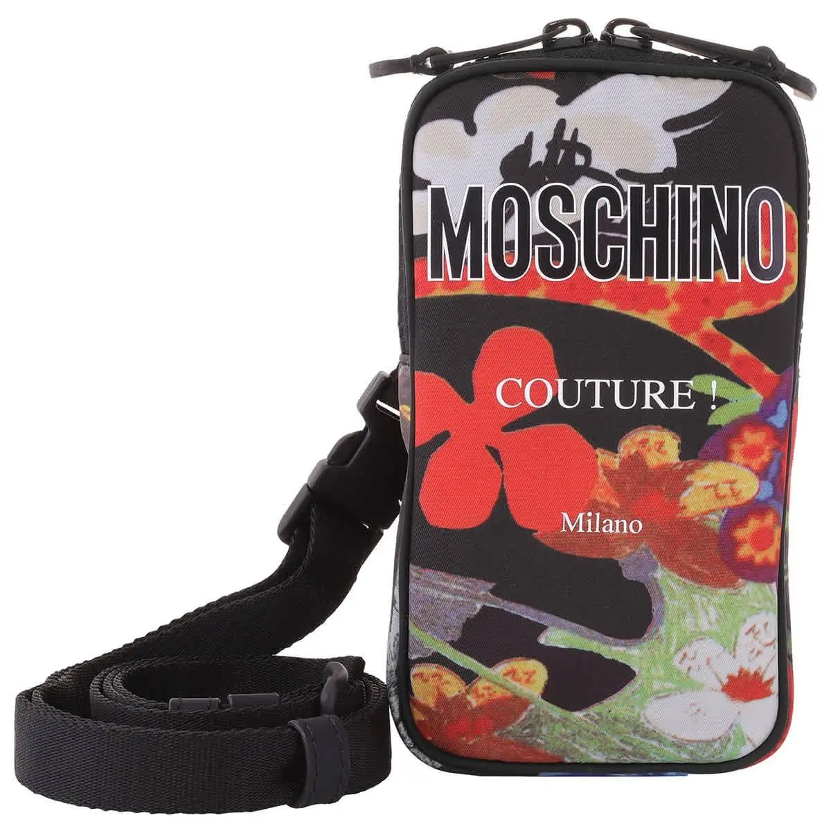 Moschino Allover Flowers Printed Phone Pouch 241Z2A8118-FANTASY Print Only One C