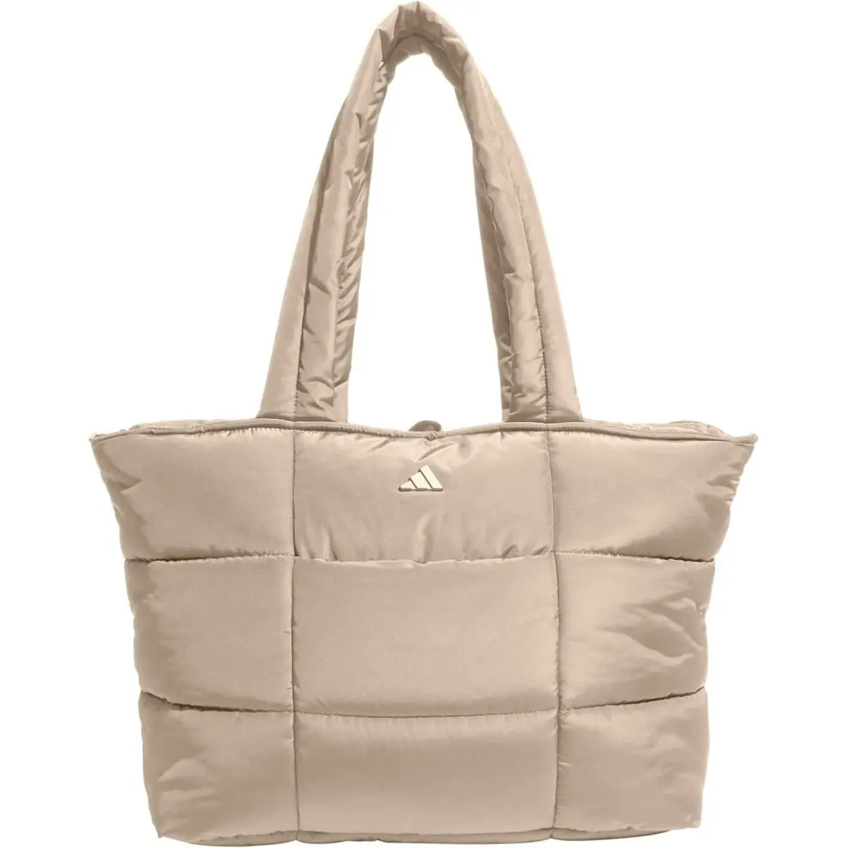 Quilted Puffer Tote Bag Beige Champagne Tan Large Shoulder Gym Travel by Adidas