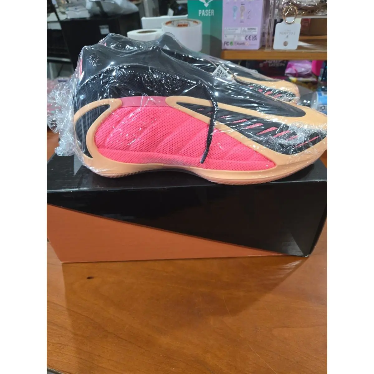 Adidas shoes - AE1 Low Coral Black Basketball Shoes JS3515 - Pink 0