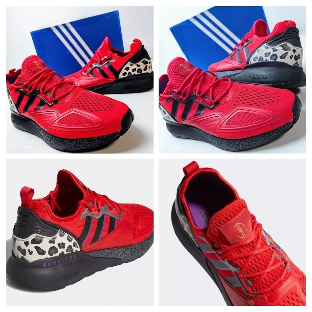 Adidas shoes - adidas ZX - FZ5414 - Scarlet RED/ Core Black / Gold Metallic 2