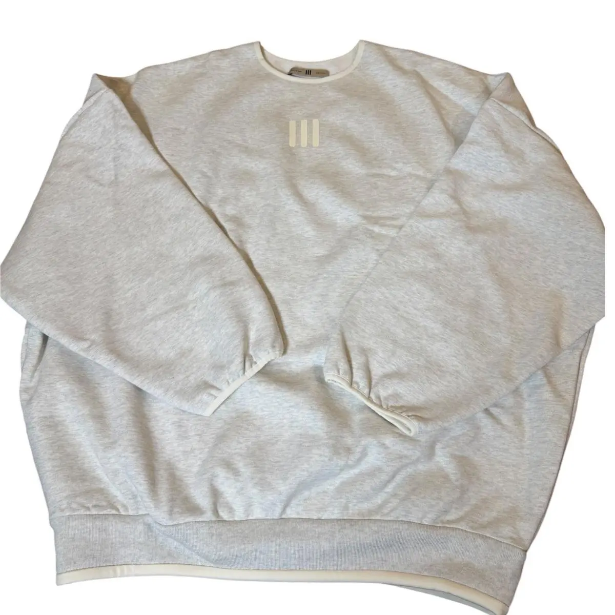 Adidas Fear Of God Athletics Crew Sweatshirt Men XL Oatmeal IS5320 Logo