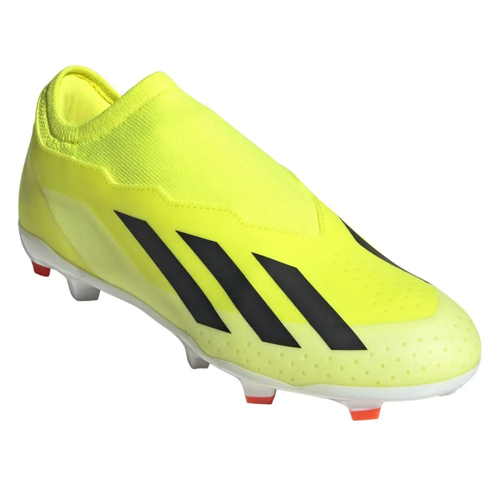 Adidas shoes - adidas X Crazyfast League Laceless Firm Ground Soccer Cleats - IG0622 - Yellow (UPC: 196472636325) 0