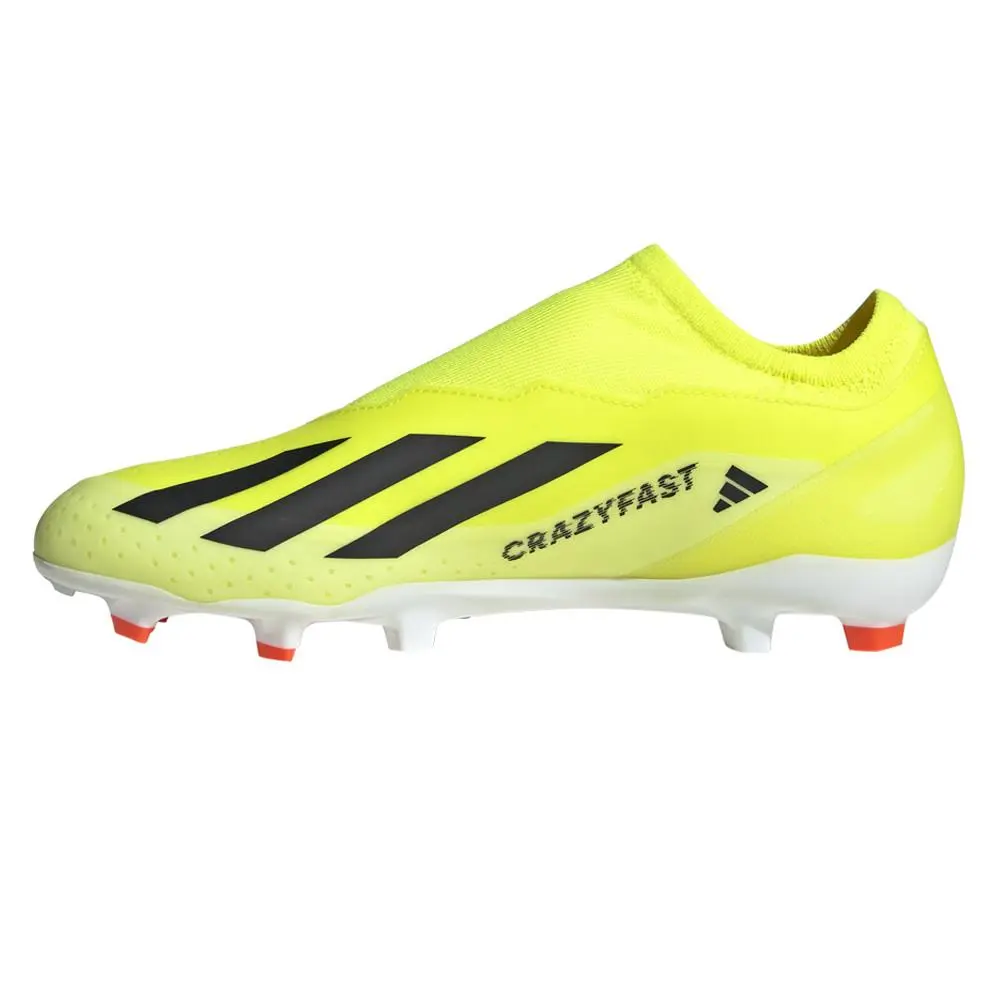 Adidas shoes - adidas X Crazyfast League Laceless Firm Ground Soccer Cleats - IG0622 - Yellow (UPC: 196472636325) 1