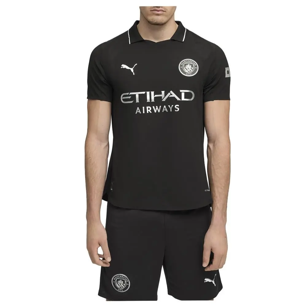 Puma clothing - PUMA Manchester City Collared Short Sleeve Soccer Jersey 2526 Awa - 78034802 - Black 1