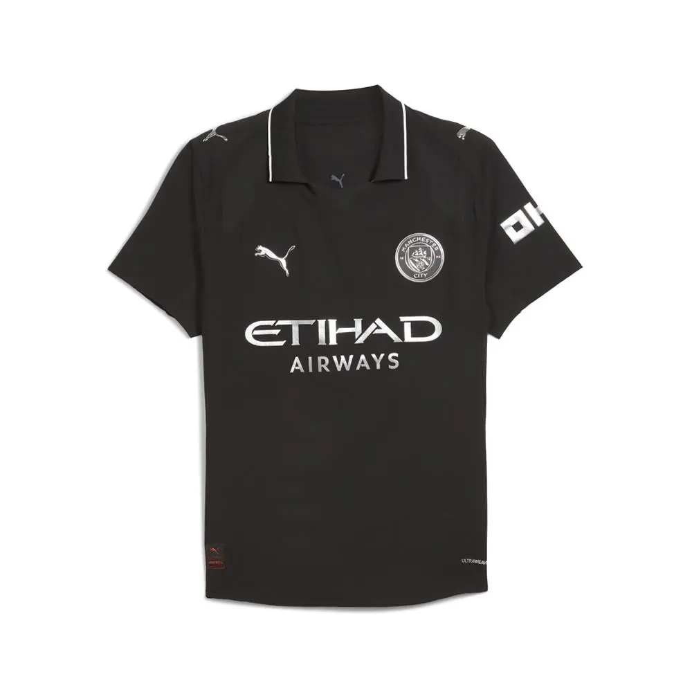 Puma clothing - PUMA Manchester City Collared Short Sleeve Soccer Jersey 2526 Awa - 78034802 - Black 3