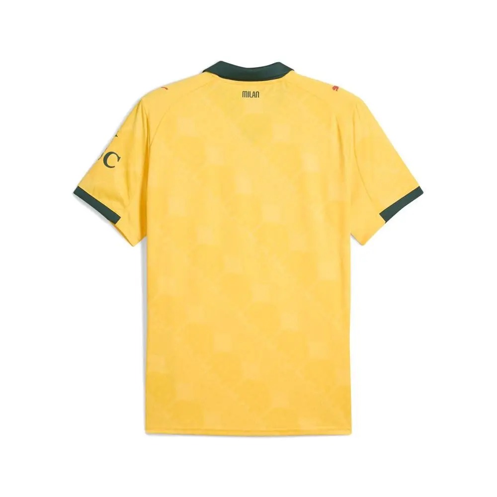 Puma clothing - PUMA Ac Milan Third Collared Short Sleeve Soccer Jersey Replica - 77997903 - Yellow 0