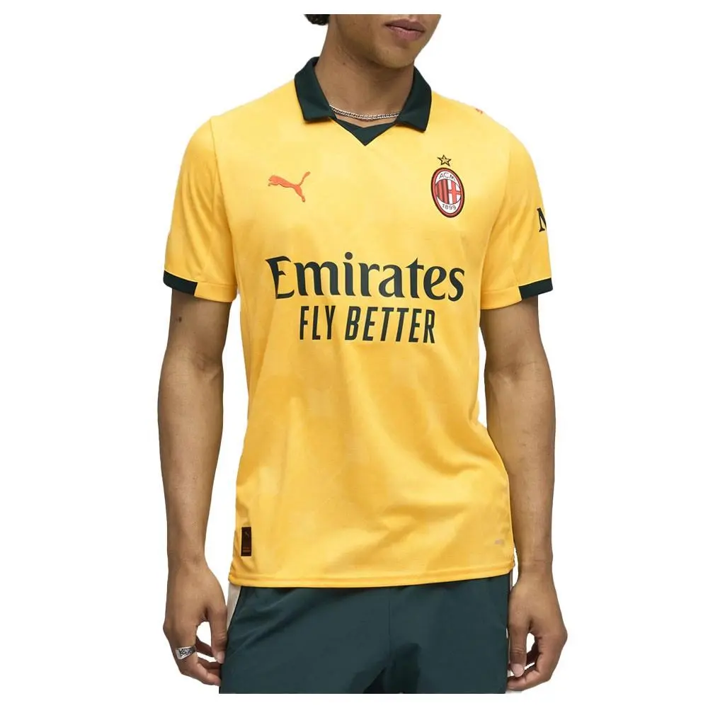 Puma clothing - PUMA Ac Milan Third Collared Short Sleeve Soccer Jersey Replica - 77997903 - Yellow 1