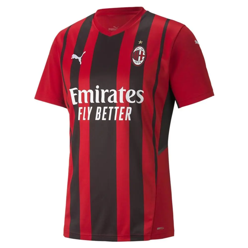 Ac Milan Vneck Short Sleeve Home Shirt Soccer Jersey Mens Red 7591 by Puma