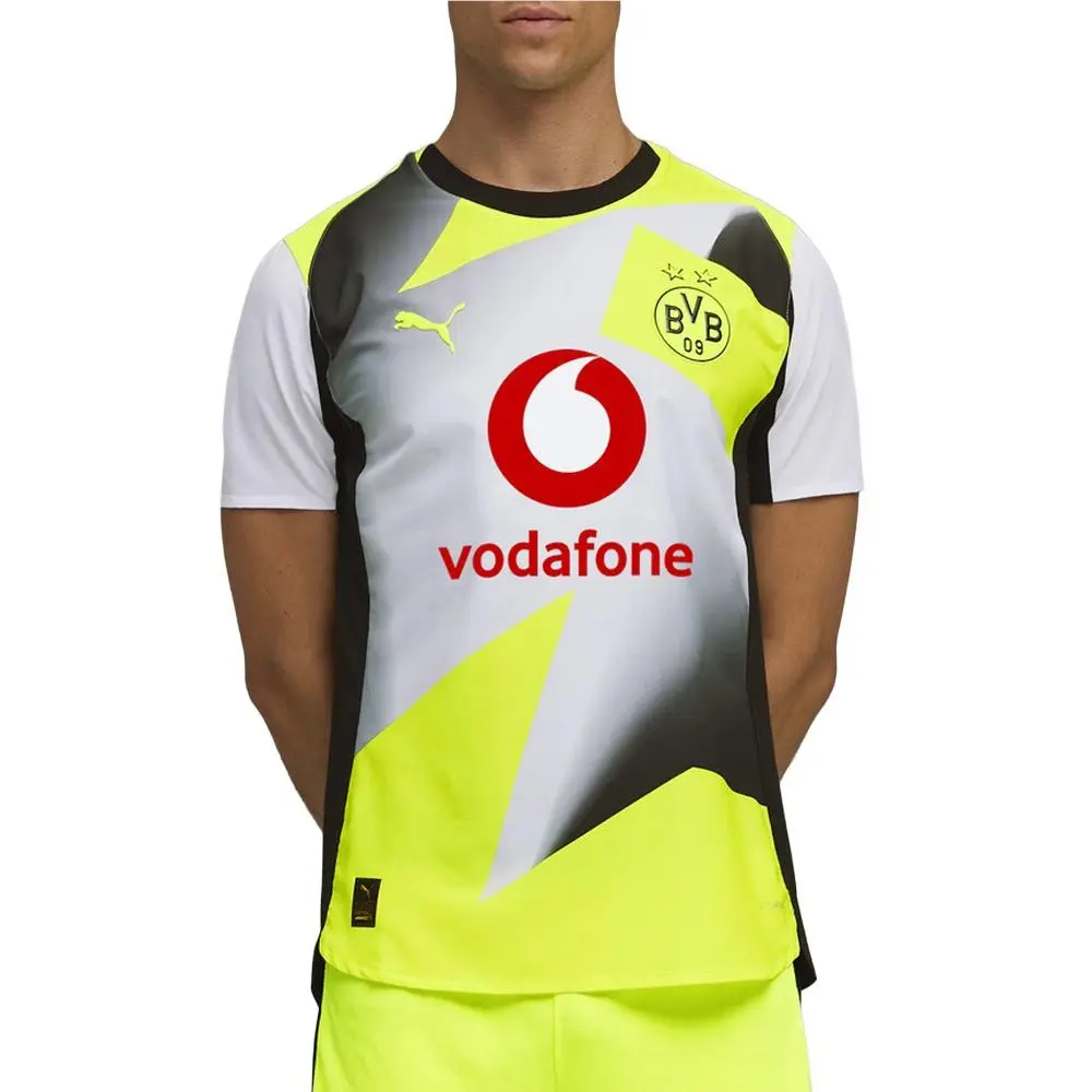 Puma clothing - PUMA Borussia Dortmund Authentic Away Crew Neck Short Sleeve Socc - 78010302 - Grey 3