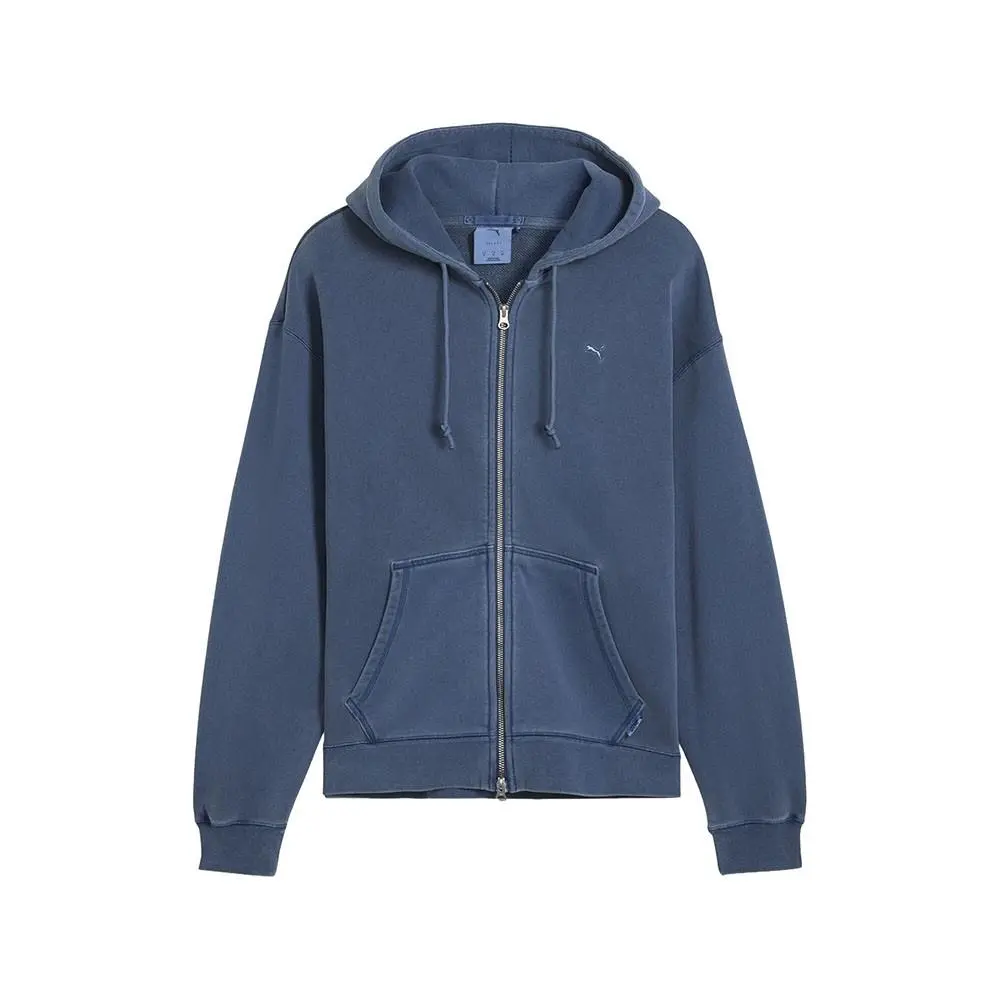 Puma Mmq Full Zip Hoodie Mens Blue Casual Outerwear 63352980
