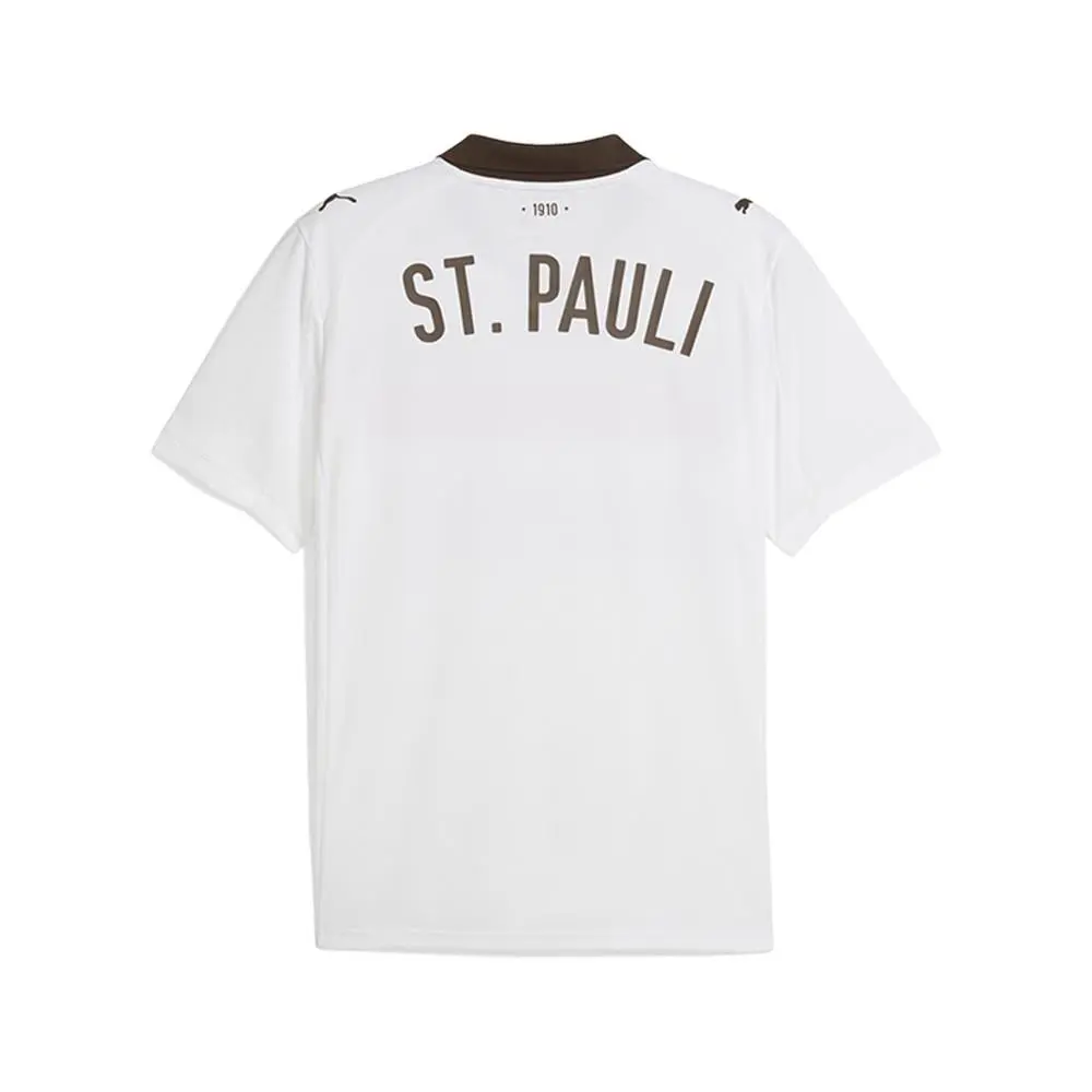 Puma clothing - PUMA Fc St. Pauli 2526 Away Short Sleeve Soccer Jersey - 78306902 - Brown, White 0