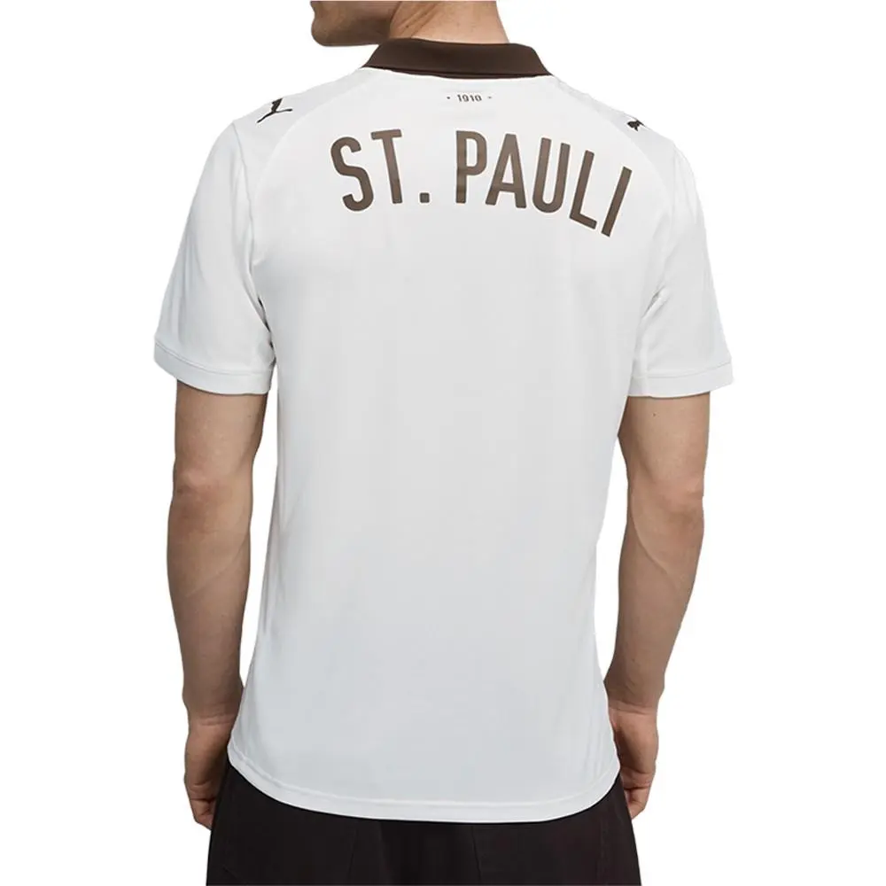 Puma clothing - PUMA Fc St. Pauli 2526 Away Short Sleeve Soccer Jersey - 78306902 - Brown, White 2