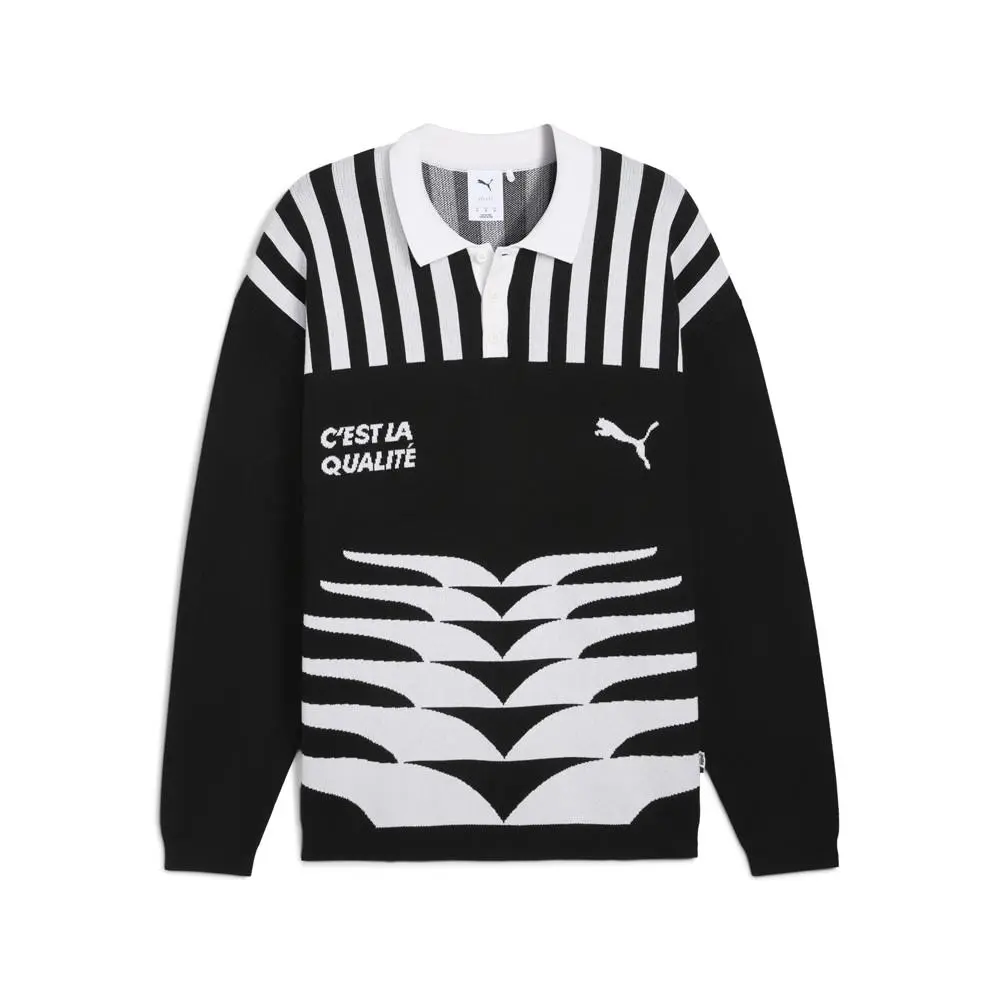 Puma The Neverworn Vi Knit Crew Neck Long Sleeve Sweater Mens Black 63251201