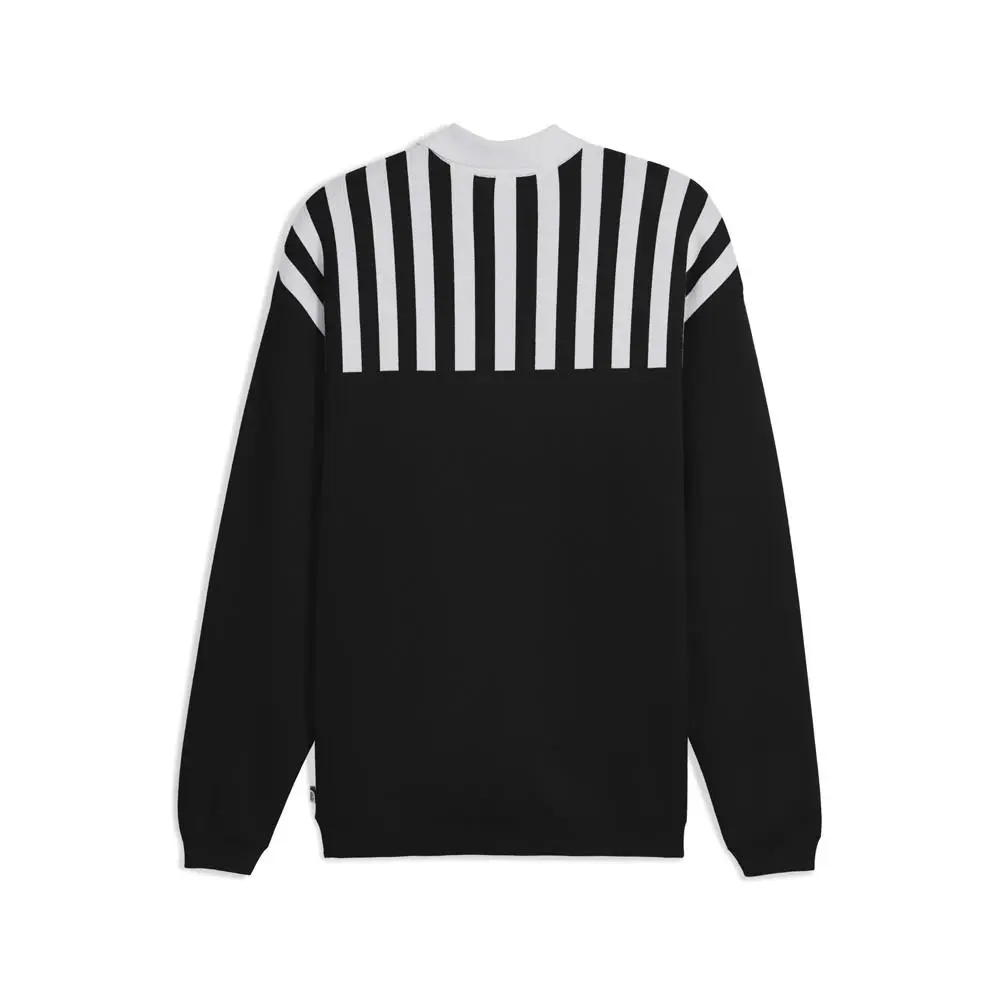Puma clothing - PUMA The Neverworn Vi Knit Crew Neck Long Sleeve Sweater - 63251201 - Black 5