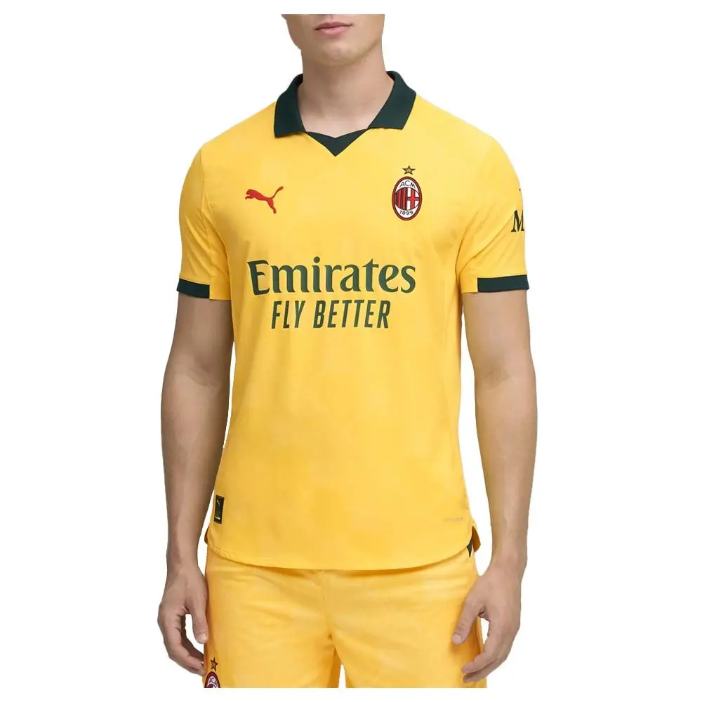 Puma clothing - PUMA Ac Milan Third Collared Short Sleeve Soccer Jersey Authentic - 77997803 - Yellow 6