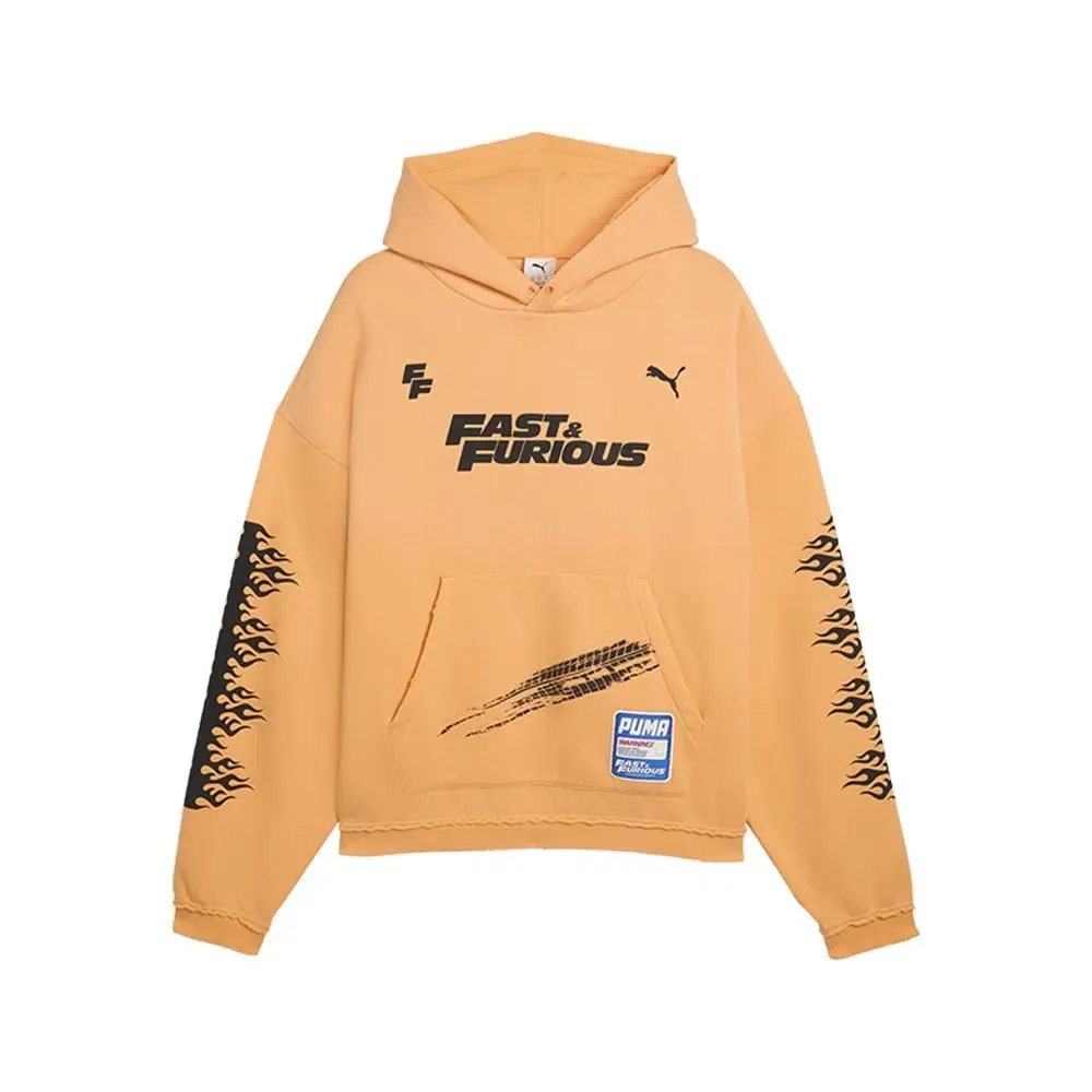 Puma X Fast and Furious Pullover Hoodie Mens Orange Casual Outerwear 63790301