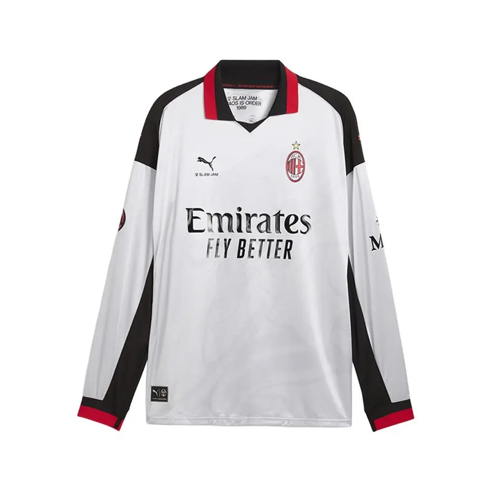 Puma Ac Milan X Slam Jam Limited Edition Long Sleeve Jersey Mens Grey 78763601