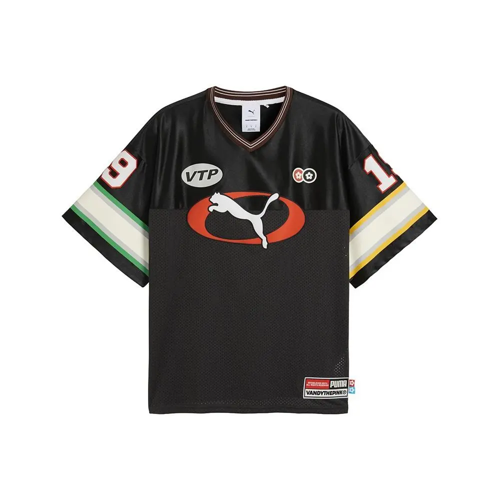 Puma X Vandythepink Graphic Vneck Short Sleeve Jersey Mens Black 63594