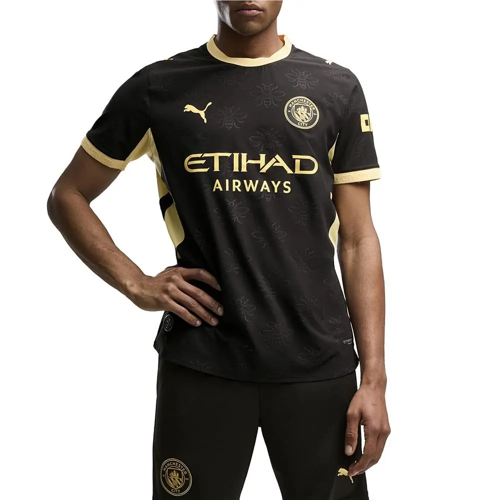 Puma clothing - PUMA Manchester City Away Authentic Soccer Jersey - 78433603 - Black 7