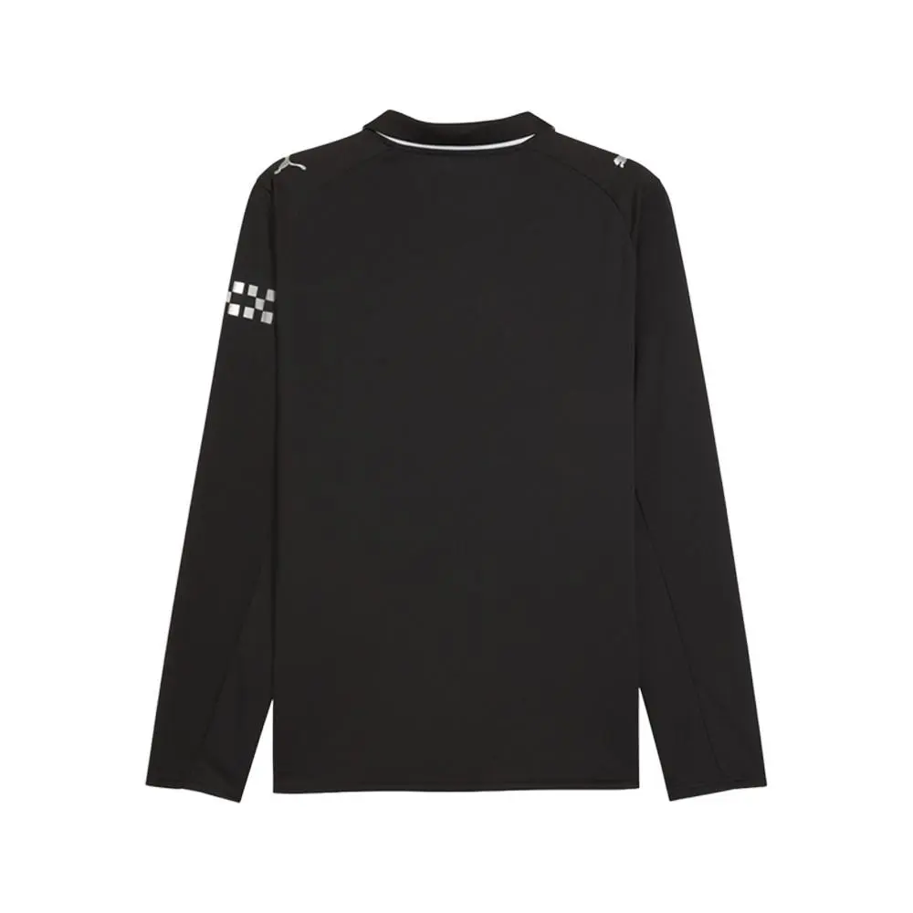 Puma clothing - PUMA Manchester City 2526 Away Collared Long Sleeve Soccer Jersey - 78035102 - Black 0