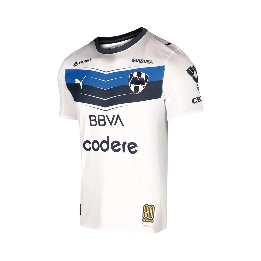 Puma clothing - PUMA Monterrey Shirt Crew Neck Short Sleeve Soccer Away Replica J - 71358701 - White 1
