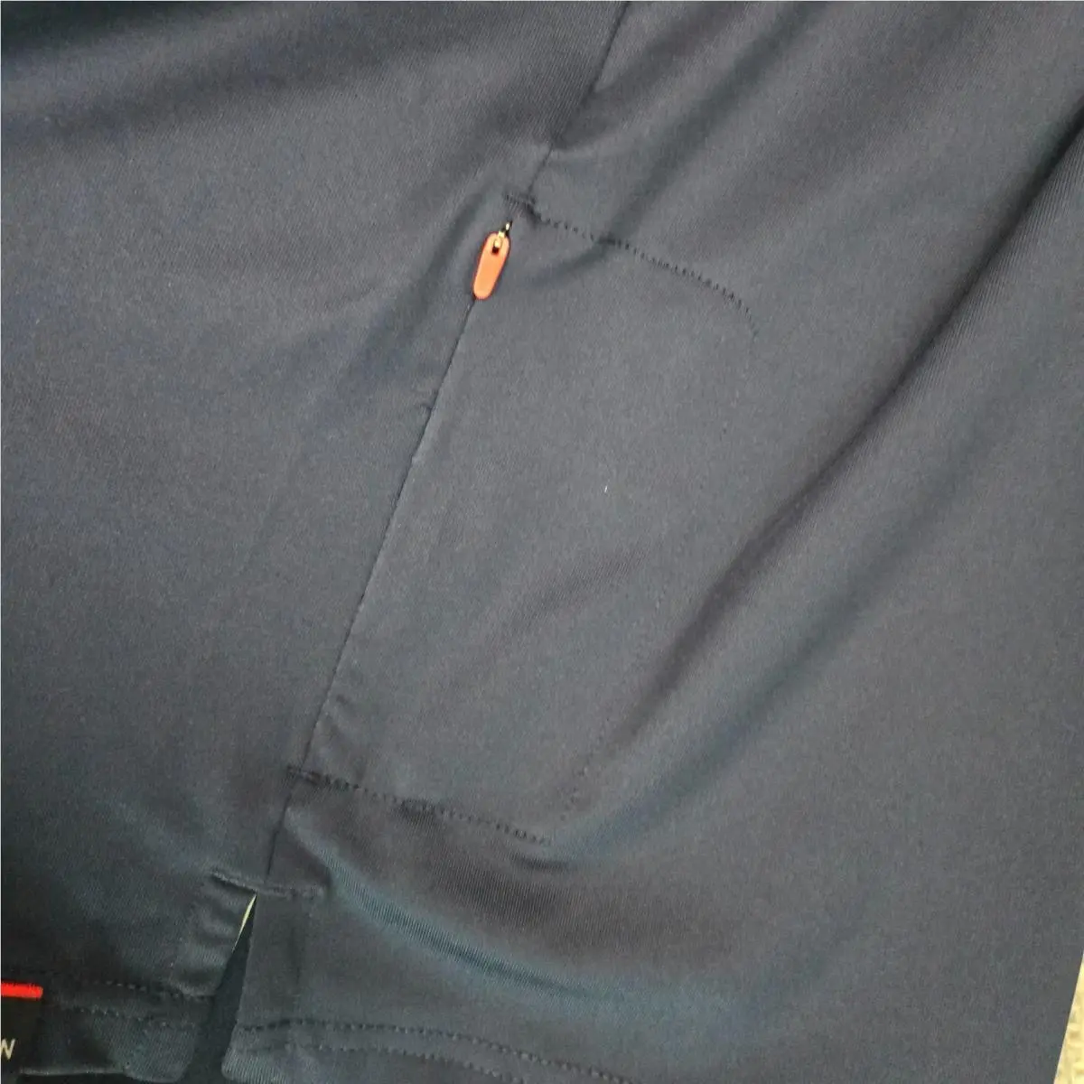 Puma clothing - wind water golf casual performance wind shirt polo long sleeve stretchy wicking chest length anorak pullover sweatshirt usa red white blue folds of honor polyester spandex hood hooded hoodie hoody - Blue 10