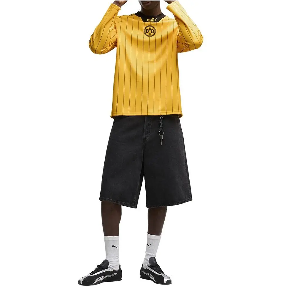 Puma clothing - PUMA Borussia Dortmund King Long Sleeve Soccer Jersey - 78648919 - Yellow (UPC: 199261544269) 3