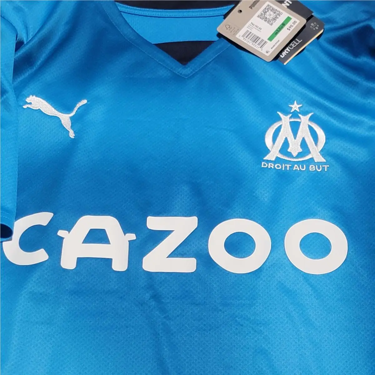 Puma clothing - Puma Om 3Rd Replica V Neck Short Sleeve Soccer Jersey - 76610303 - Blue 2