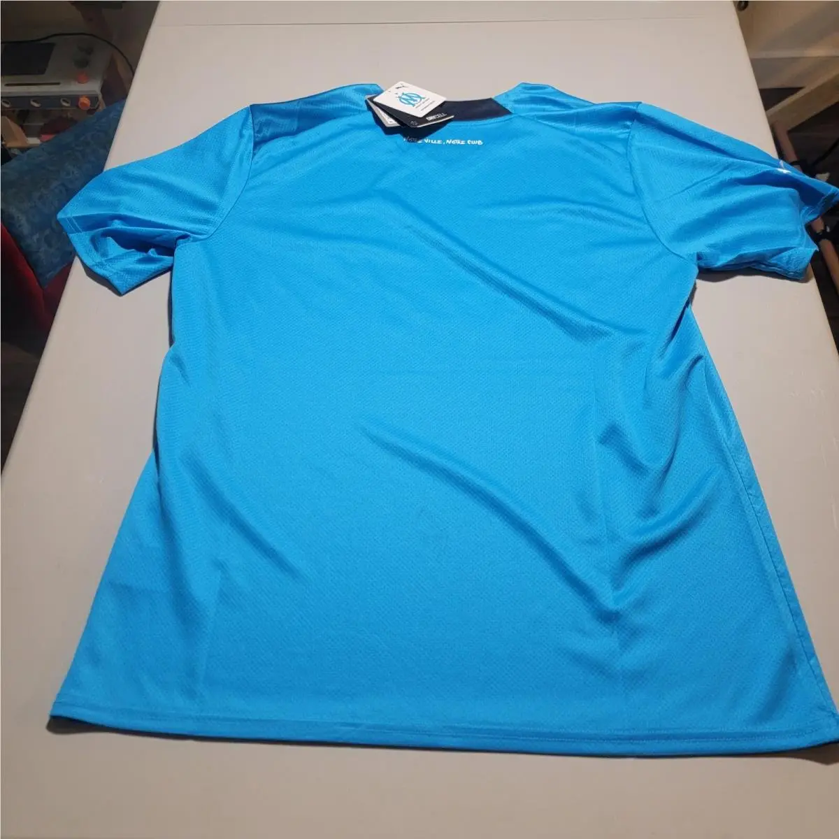 Puma clothing - Puma Om 3Rd Replica V Neck Short Sleeve Soccer Jersey - 76610303 - Blue 5