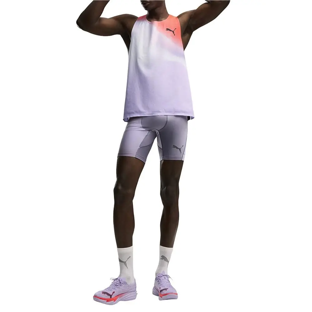 Puma clothing - PUMA Lightspeed Ultraweave Graphic Crew Neck Singlet Tank Top - 52856435 - Grey (UPC: 199260835771) 3