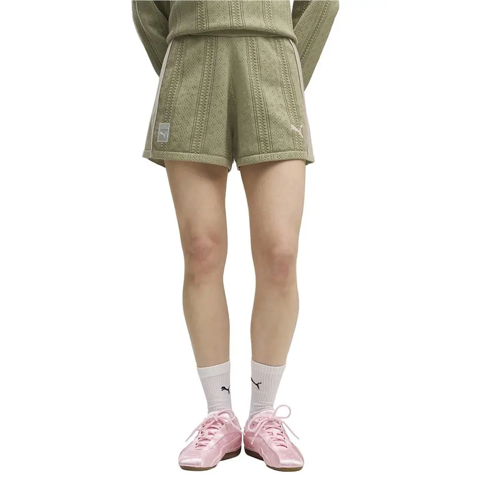 Puma clothing - PUMA  X Madhappy Pointelle Knitted Shorts - 63756782 - Green (UPC: 199260301078) 1