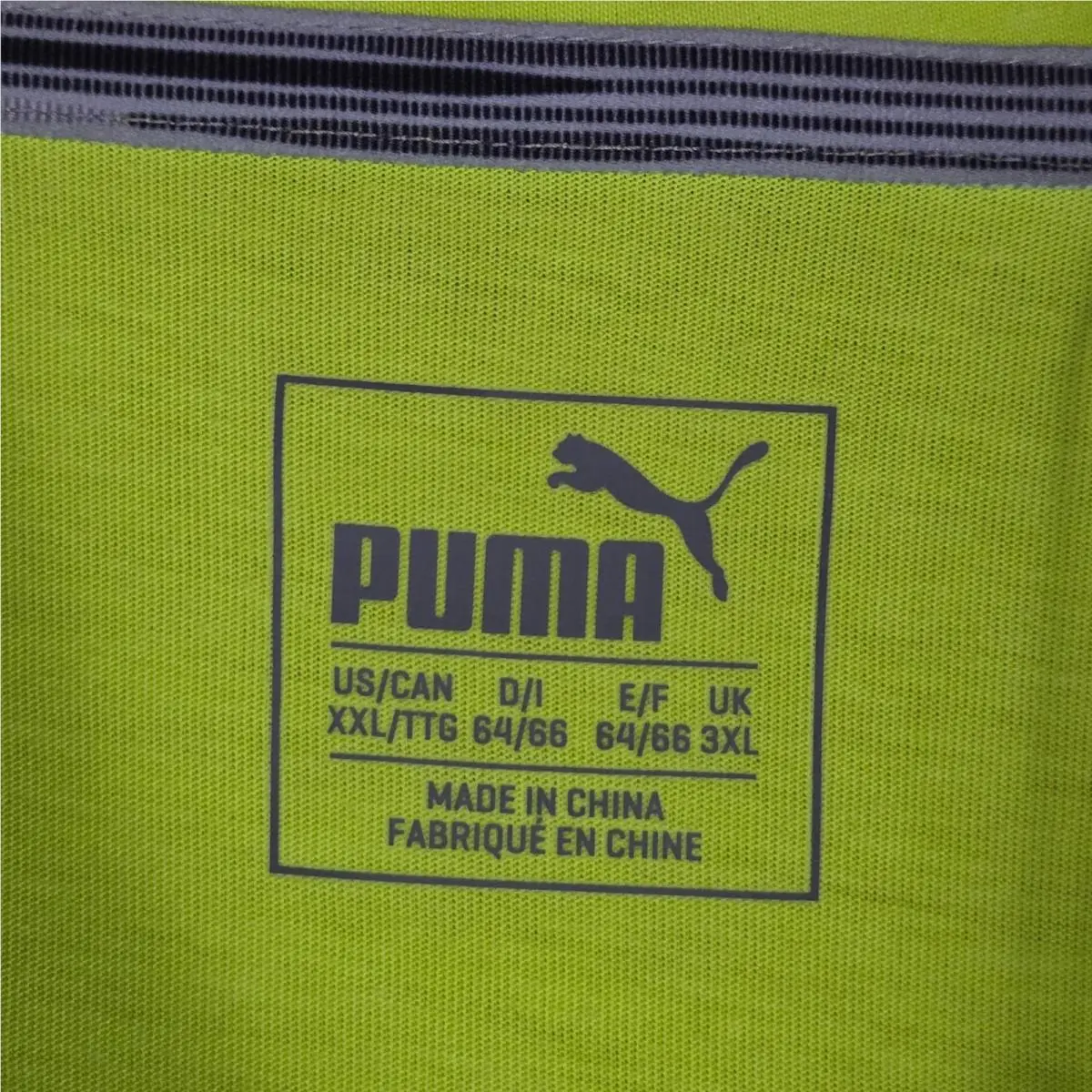 Puma clothing - short sleeve collared stretchy golf casual tennis button up front down wicking stretchy UV UPF lightweight chest length men`s size drycell dry cell bright hi viz neon green cotton polyester - Green 10