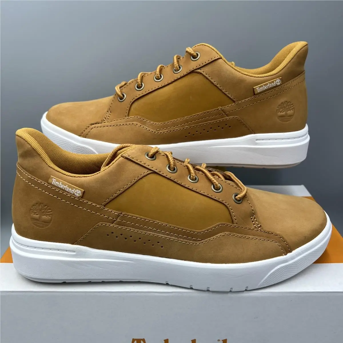 Timberland Allston Low Lace Sneaker Wheat Nubuck Brown Shoes. Men`s Sz 8.5