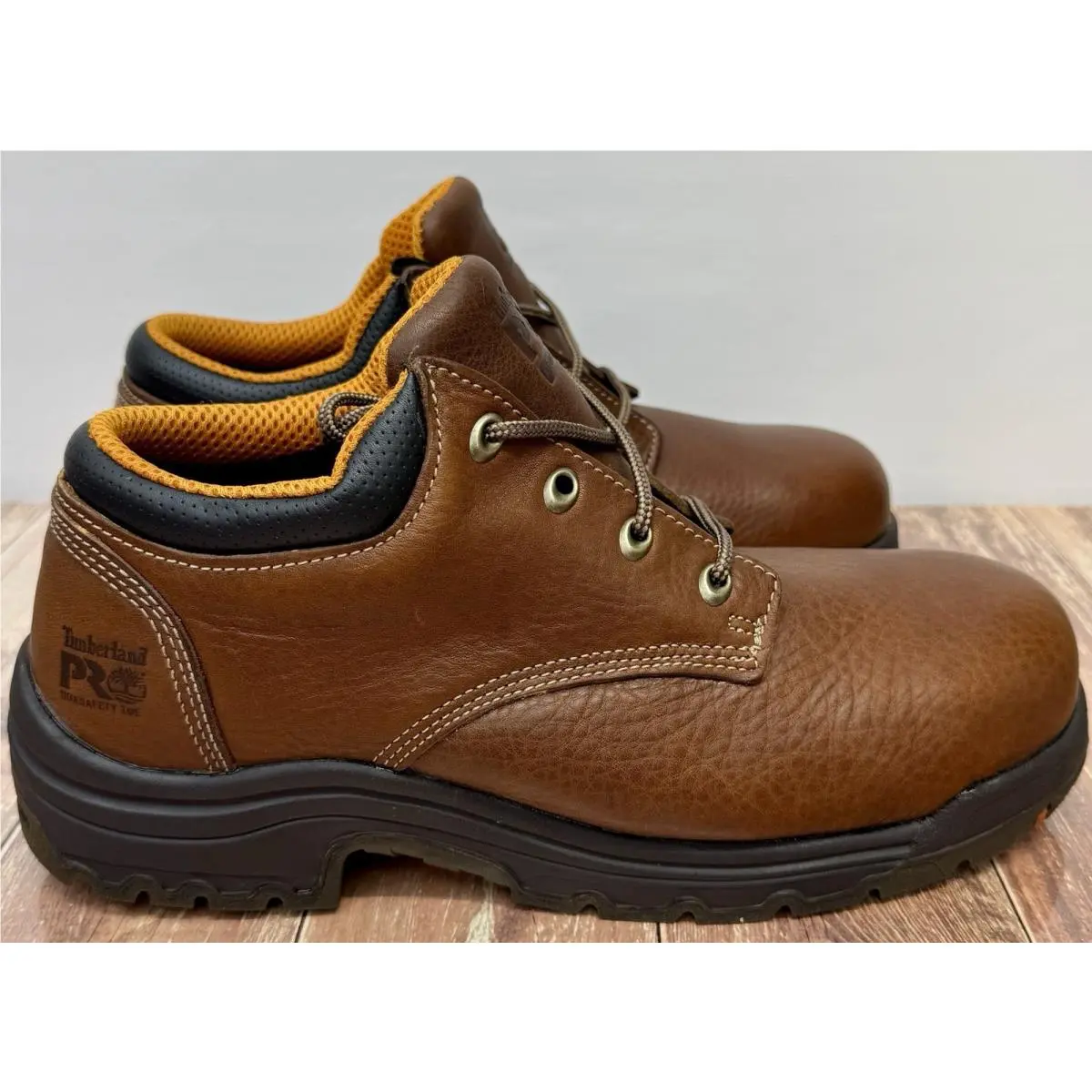 Timberland Pro Titan Oxford Safety Toe Brown Men`s Size 10.5 M Work Shoes 47028