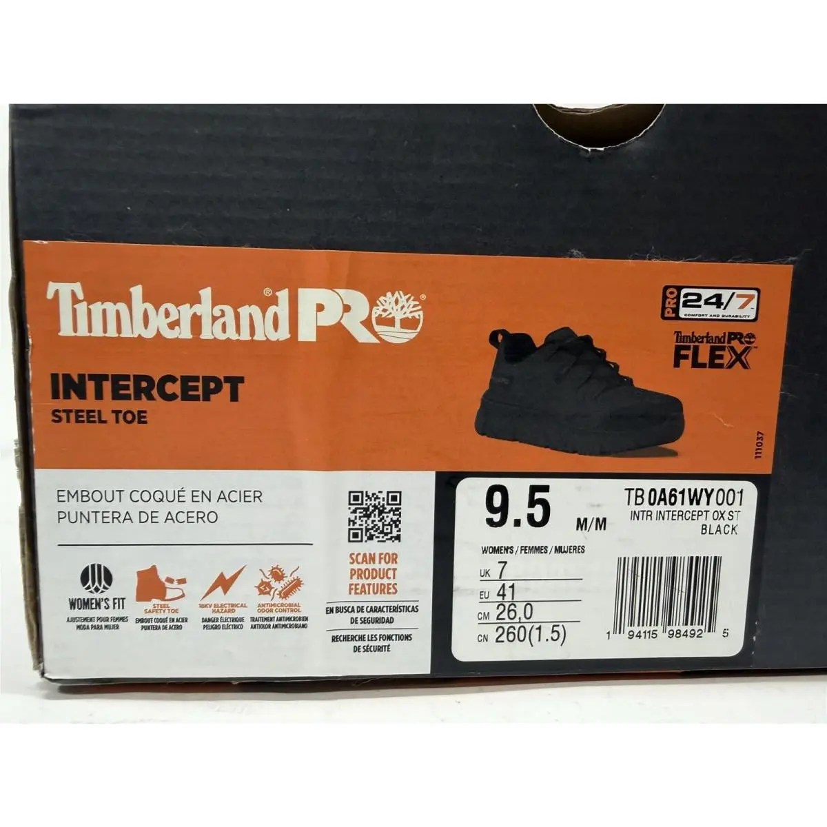 Timberland shoes - Timberland Pro Intercept - Pro Intercept - TB0A61WY001 - Black (UPC: 194115984925) 8