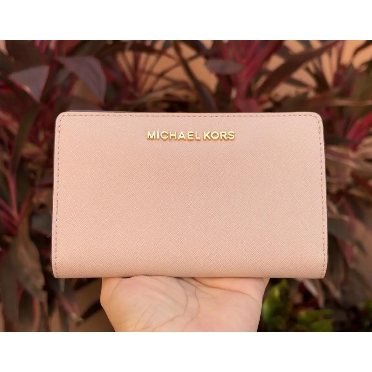 Michael Kors Jet Set Travel Slim Bifold Wallet Ballet Pink