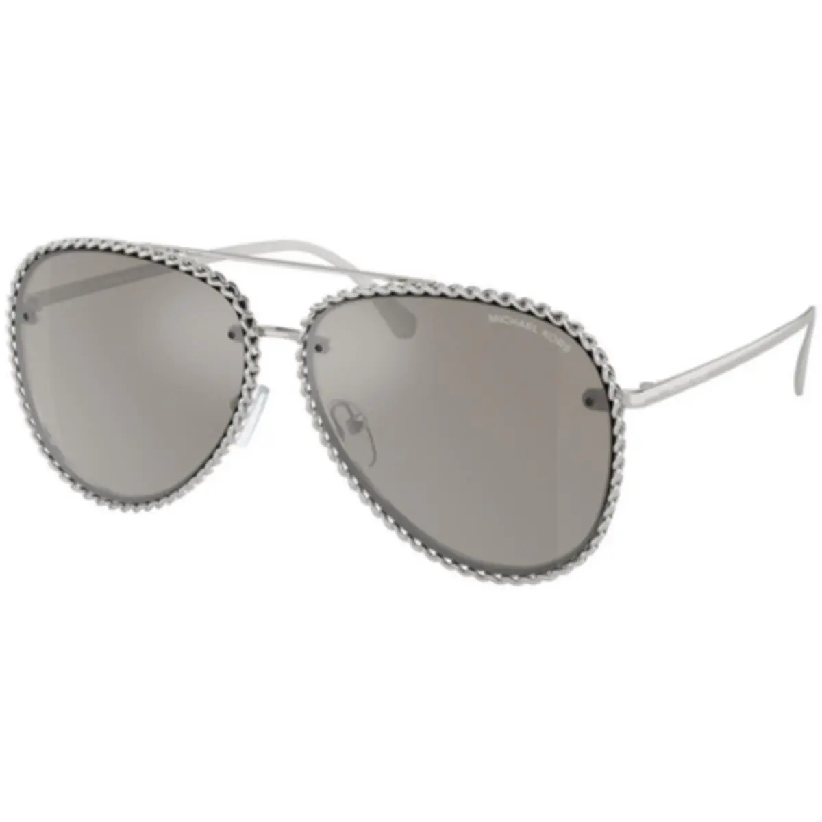 MK 1147 Shiny Silver / Mirror 18936G Size 59 Sunglasses by Michael Kors